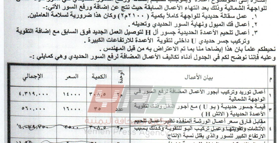 اعمال سور فيلا عطان لاحمد علي عفاش جاهزة 2